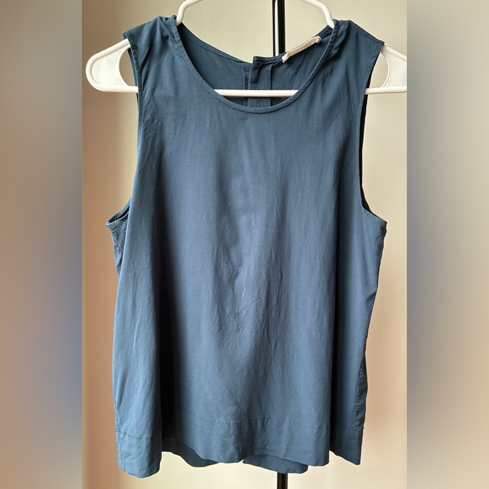 Marine Layer Navy Blue Button Back Sleeveless Top… - image 2